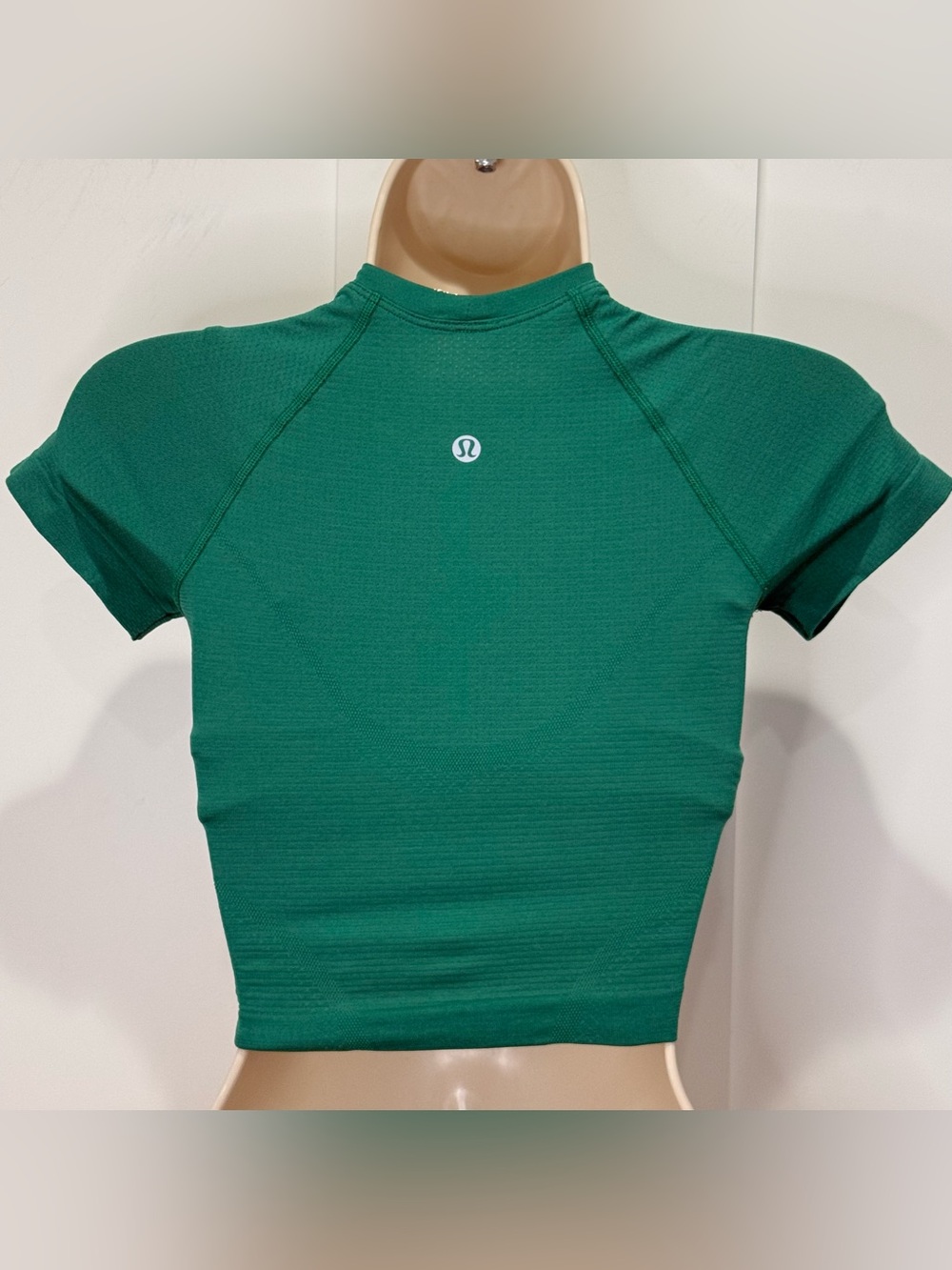 Lululemon Swiftly Tech Cropped Short Sleeve Shirt 2.0 Size 0 Cascadia Green Yoga - Picture 4 of 7